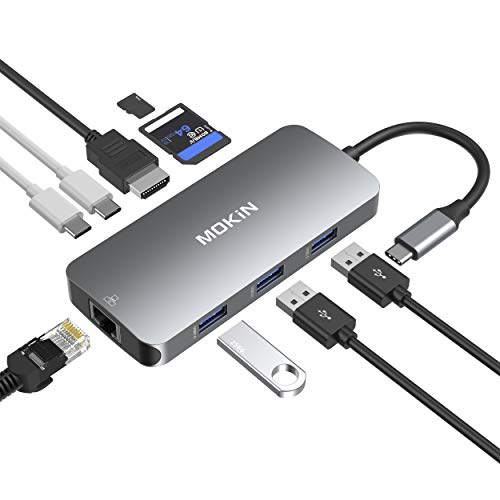 MOKiN USB C Adapters for MacBook Pro/Air,Mac Dongle with 3 USB.3.0